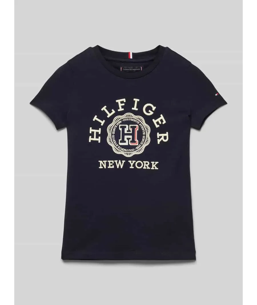 obrazek 1 T-shirt o kroju regular fit z wyhaftowanym logo