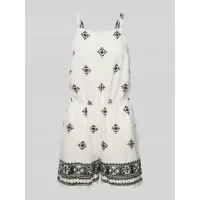 Zdjęcie Kombinezon lniany ze wzorem na całej powierzchni model ‘CARO’