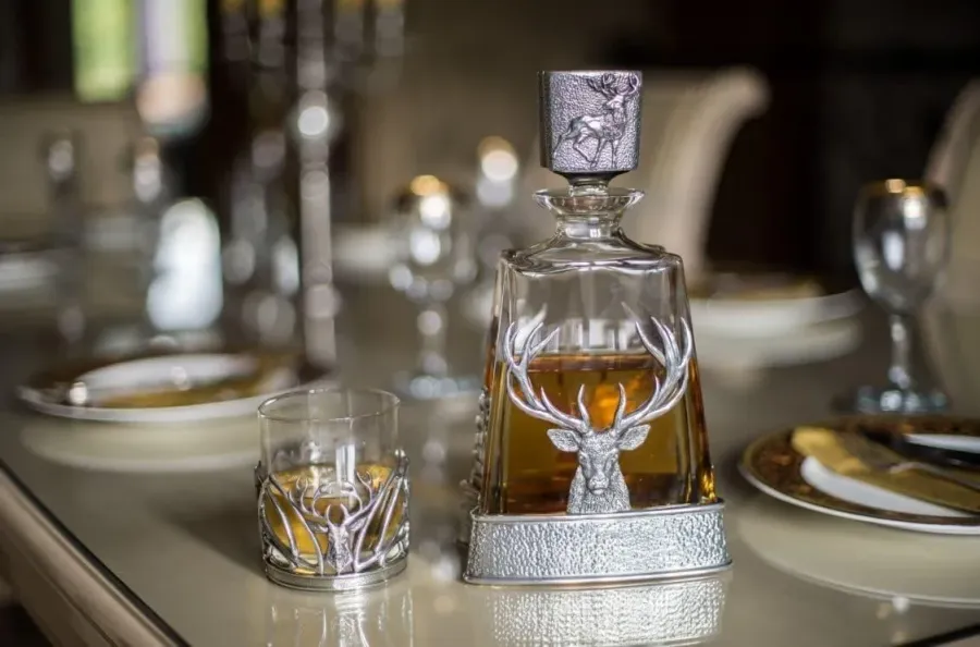 obrazek 3 Niepowtarzalna karafka na whisky zdobiona motywem jelenia – wyjątkowy prezent