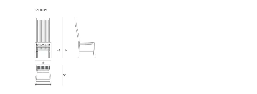 obrazek 6 Stylowe krzesło do jadalni z wysokim oparciem Ratio