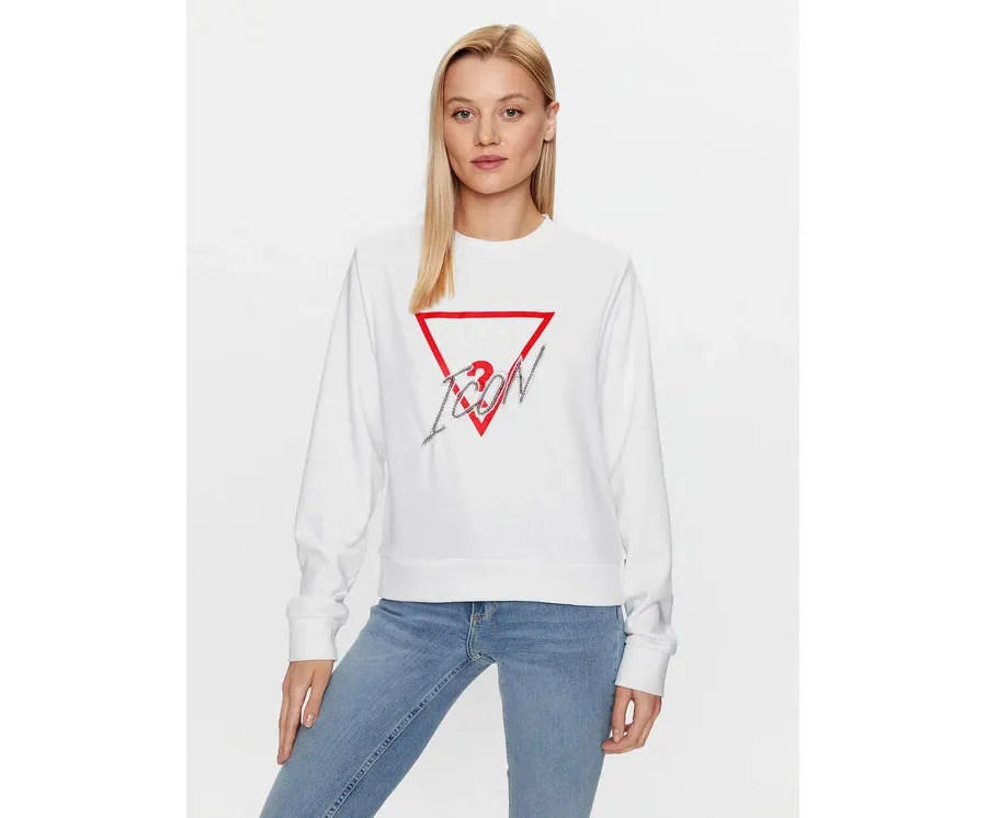 obrazek 1 Guess Bluza Icon W3YQ01 KB683 Biały Regular Fit