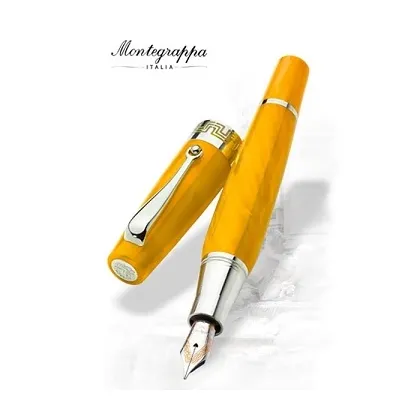 Zdjęcie Miya Pióro Wieczne Srebro/Żółty Celluloid Montegrappa