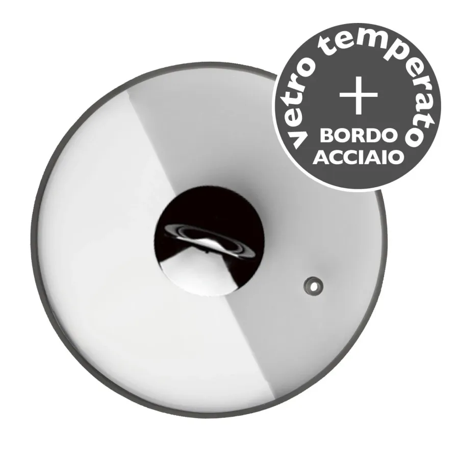 obrazek 2 Rondel z dwoma uchwytami z przykrywką ze stali nierdzewnej