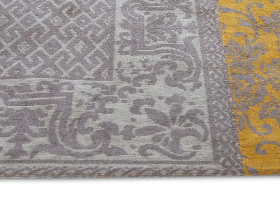 obrazek 2 Nieszablonowy żółty dywan patchwork - YELLOW 8084