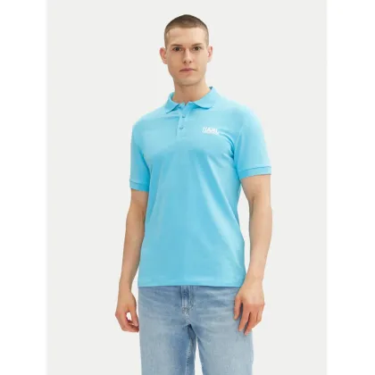 Zdjęcie KARL LAGERFELD Polo 745088 552235 Błękitny Regular Fit