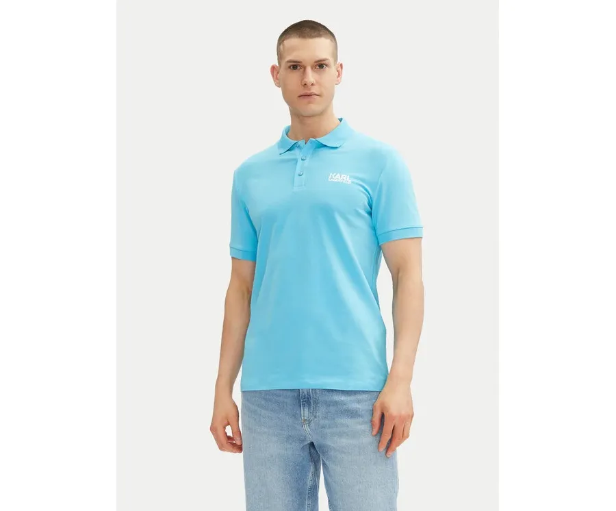 obrazek 1 KARL LAGERFELD Polo 745088 552235 Błękitny Regular Fit