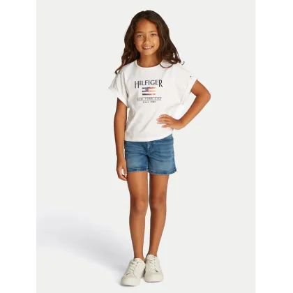 Zdjęcie Tommy Hilfiger T-Shirt KG0KG08525 S Biały Regular Fit