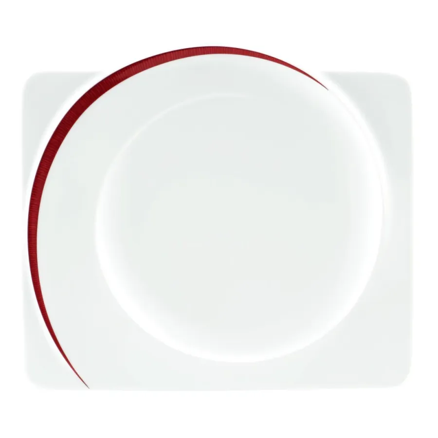 obrazek 1 Stylowy kwadratowy płaski talerz z porcelany 30x26 cm - Seltmann Weiden