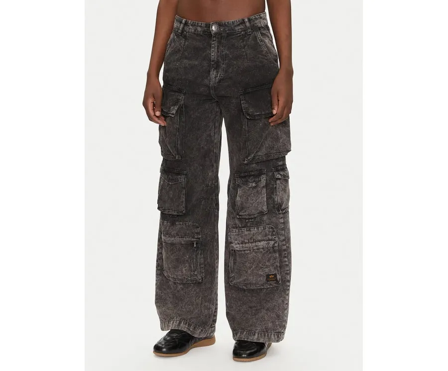 obrazek 1 Alpha Industries Spodnie cargo 148022 Szary Regular Fit