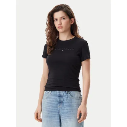 Zdjęcie Tommy Jeans T-Shirt Tonal Linear DW0DW20315 Czarny Slim Fit