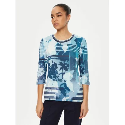 Zdjęcie Olsen Bluzka 11104983 Niebieski Regular Fit