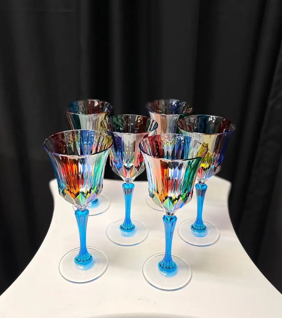 obrazek 3 Elegancki komplet 6 kieliszków z weneckiego szkła (280 ml)