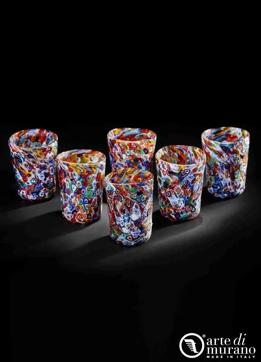 obrazek 1 Designerski ręcznie wykonany komplet 6 szklanek - szkło Murano
