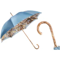 Picture A unique blue women's umbrella decorated with an original motif - Pasotti