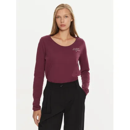 Zdjęcie Tommy Hilfiger Bluzka UW0UW05224 Fioletowy Regular Fit