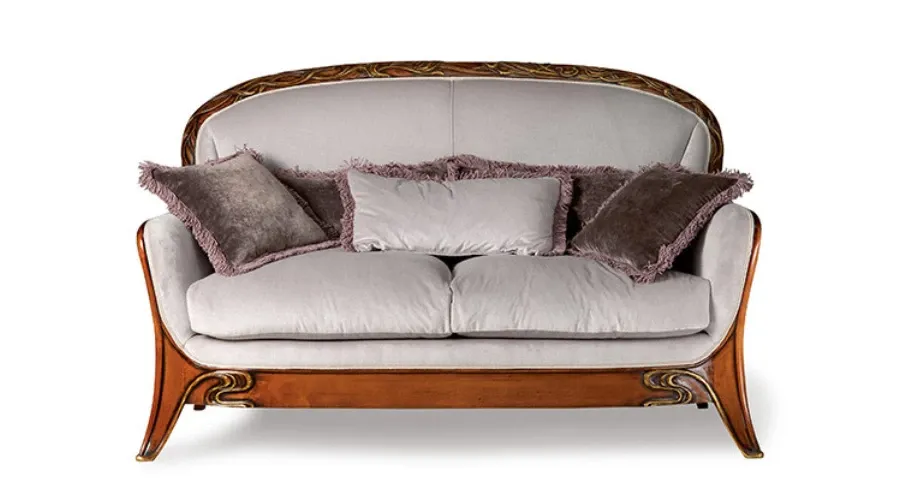 obrazek 1 Stylowa włoska dwu-osobowa sofa z czterema poduszkami