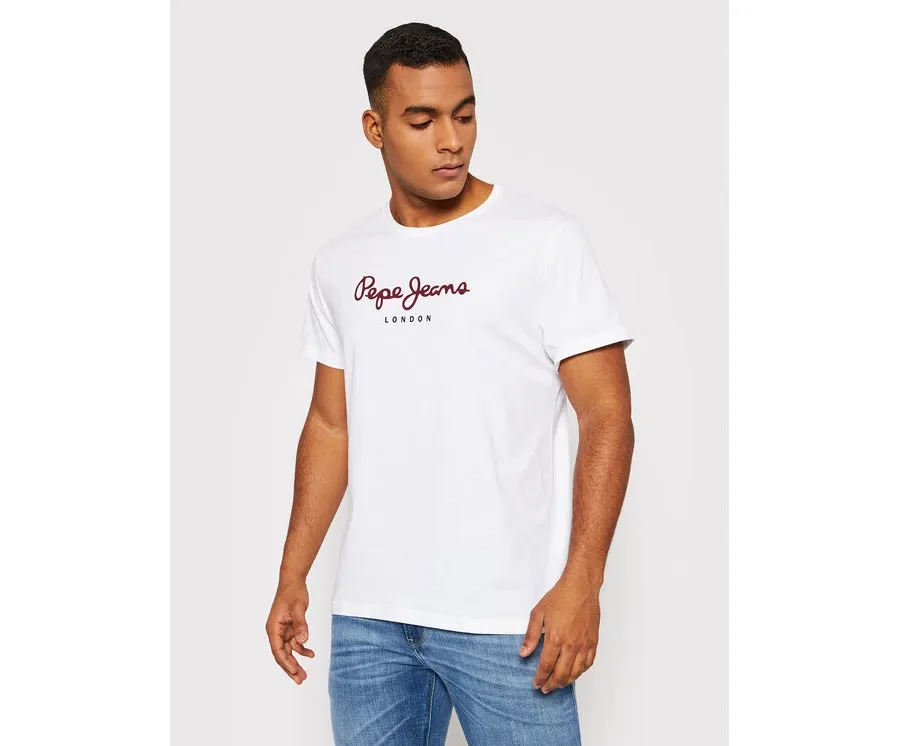 obrazek 1 Pepe Jeans T-Shirt Eggo PM508208 Biały Regular Fit