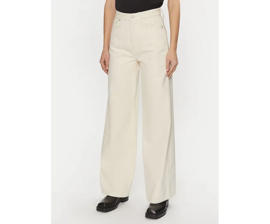 obrazek 1 Calvin Klein Jeansy K20K208018 Écru Wide Leg