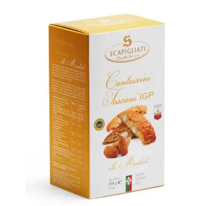 Zdjęcie Włoskie ciasteczka toskańskie Cantuccini z migdałami, 200 g