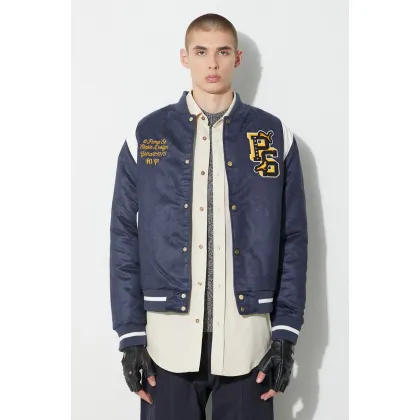 Zdjęcie Puma kurtka bomber PUMA X STAPLE Varsity Jacket męski kolor granatowy przejściowa 622203