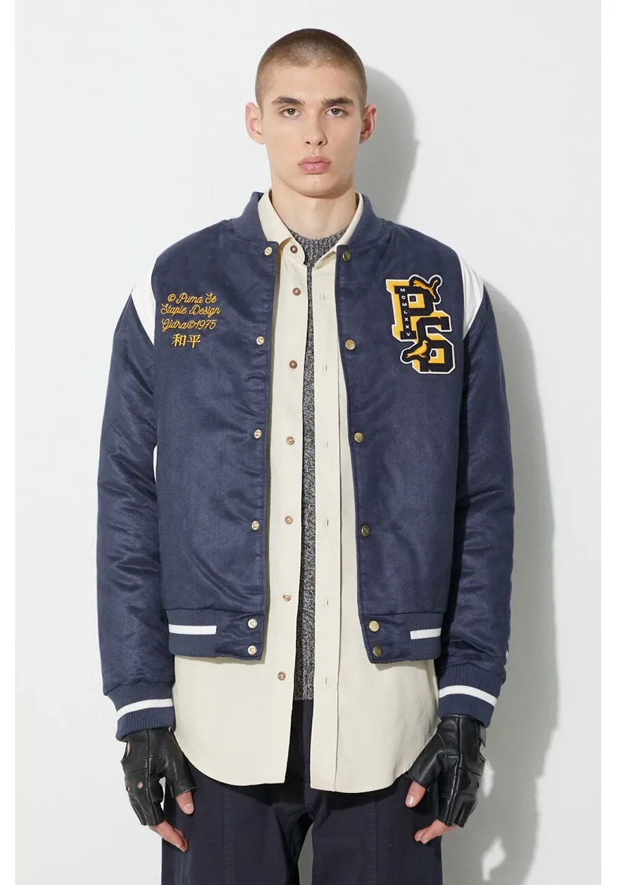 obrazek 1 Puma kurtka bomber PUMA X STAPLE Varsity Jacket męski kolor granatowy przejściowa 622203