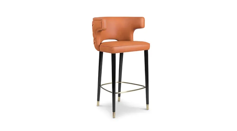 obrazek 2 Skórzane portugalskie krzesło barowe