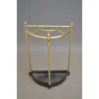 Picture Victorian brass umbrella stand / walking stick stand, after restoration