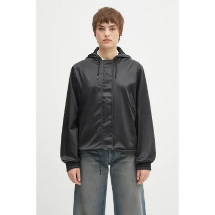 Zdjęcie Rains kurtka String W Jacket W3 kolor czarny przejściowa 18040