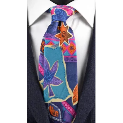 Zdjęcie Wielokolorowy krawat w stylu vintage