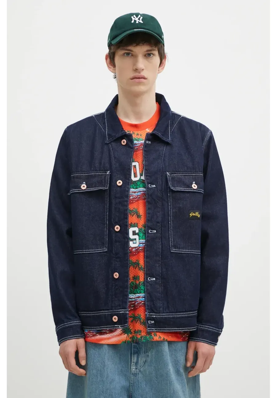 obrazek 1 Stan Ray kurtka jeansowa Trucker Jacket męska kolor granatowy przejściowa AW2404919