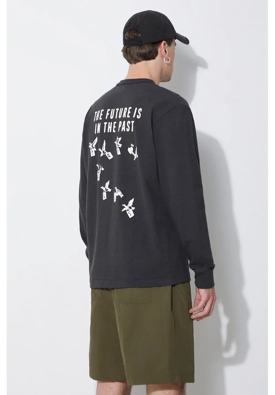 obrazek 1 Human Made longsleeve bawełniany Graphic Longsleeve kolor czarny z nadrukiem HM27CS012