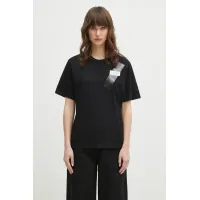 Zdjęcie MM6 Maison Margiela t-shirt bawełniany damski kolor czarny S52GC0336
