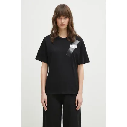 Zdjęcie MM6 Maison Margiela t-shirt bawełniany damski kolor czarny S52GC0336