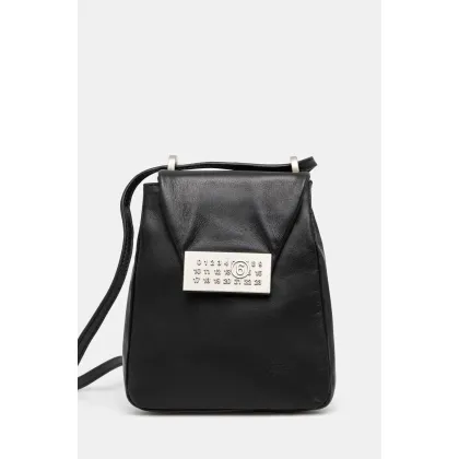 Zdjęcie MM6 Maison Margiela torebka skórzana kolor czarny SB6WG0013