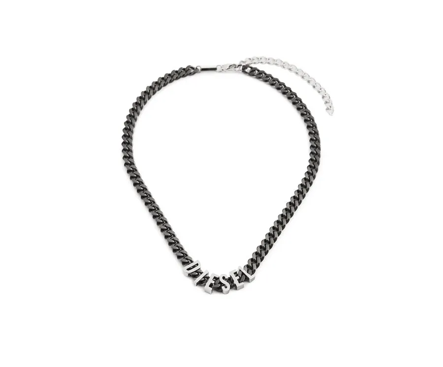 obrazek 1 Diesel Naszyjnik Font Chain DX1487060 Czarny