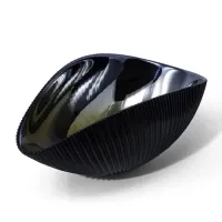 Picture Designer black bowl in the shape of a shell