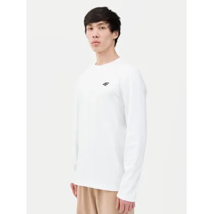 Zdjęcie 4F Longsleeve 4FWSS24TLONM217 Biały Regular Fit