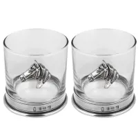 Zdjęcie Elegancki komplet szklanek do whisky dla miłośników koni
