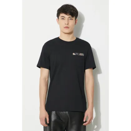 Zdjęcie Barbour t-shirt bawełniany Durness Pocket Tee męski kolor czarny gładki MTS0682