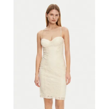 Zdjęcie Guess Sukienka koktajlowa W5GK0N KCVJ0 Beżowy Regular Fit