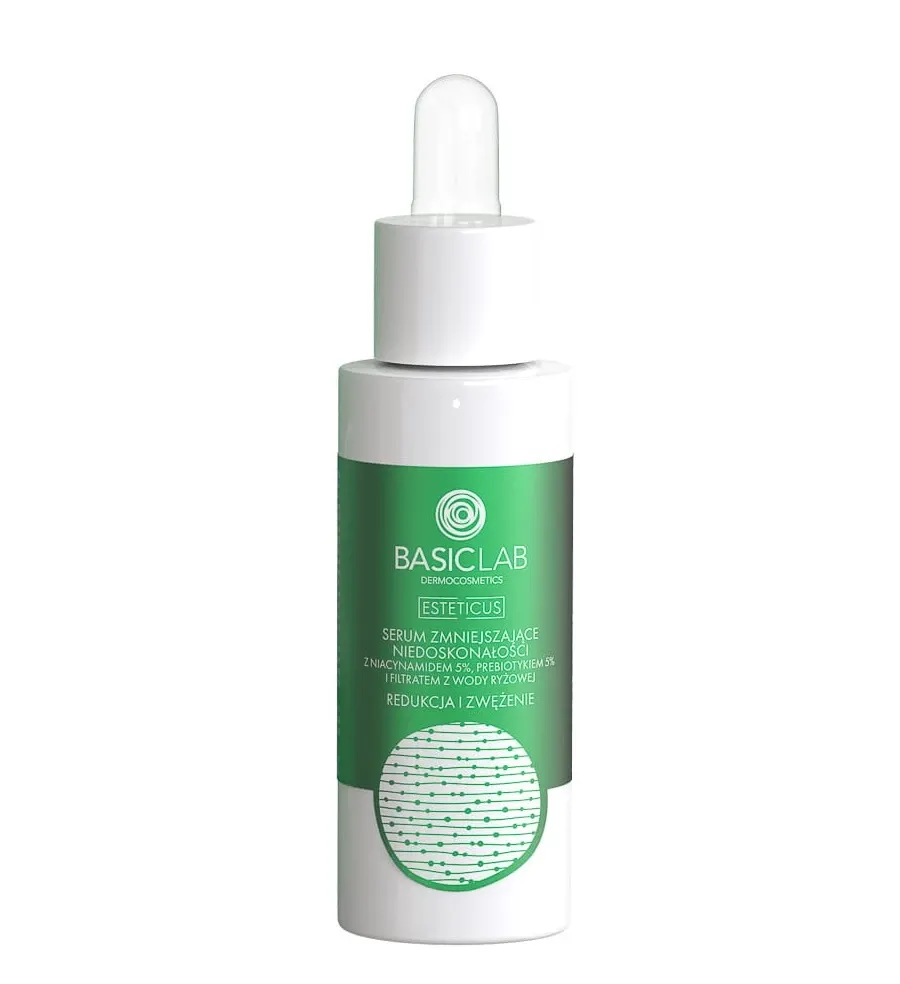 obrazek 1 BasicLab Esteticus Serum zmniejszające niedoskonałości z niacynamidem 5% 30 ml 30 ml Basiclab Dermocosmetics