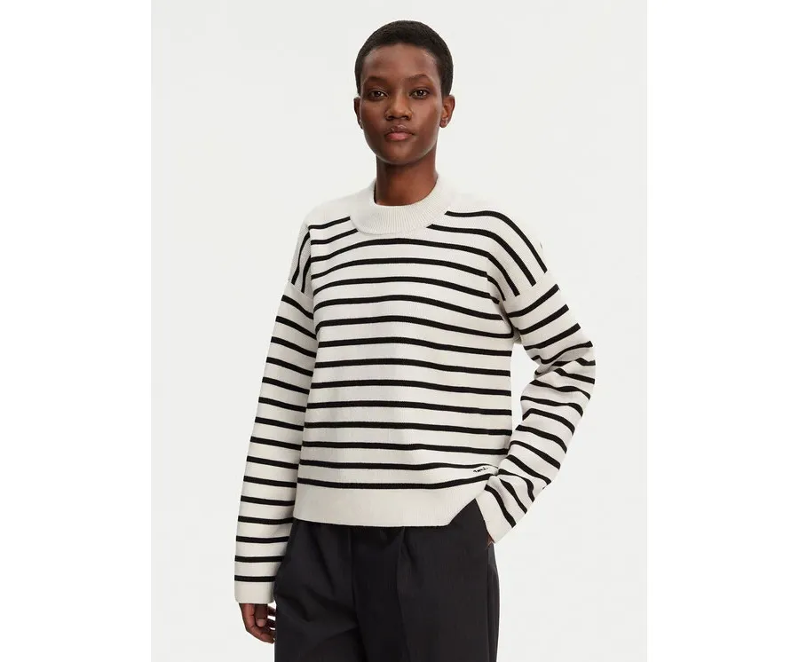 obrazek 1 AMI PARIS Sweter UKS036.KN0041 Szary Relaxed Fit