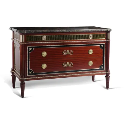 Picture Italian chest of drawers made of mahogany wood