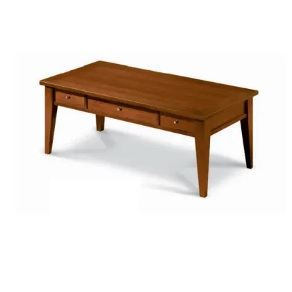 Zdjęcie Stolik kawowy 3-szufladowy z blatem drewnianym z Włoch - Fratelli Mirandola