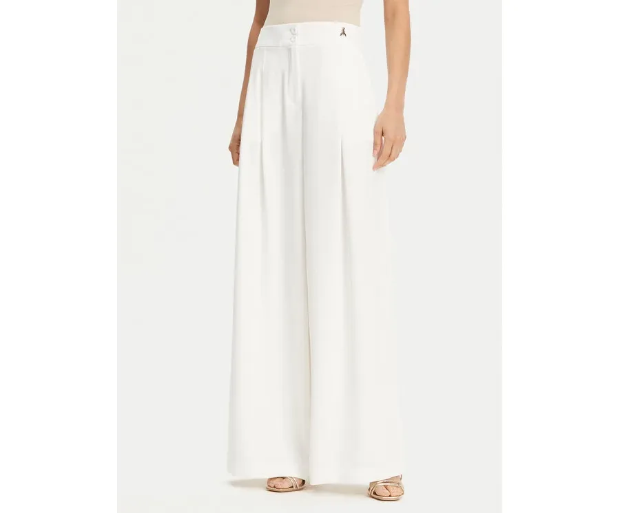 obrazek 1 Patrizia Pepe Spodnie palazzo 2P1684 A411 Biały Regular Fit