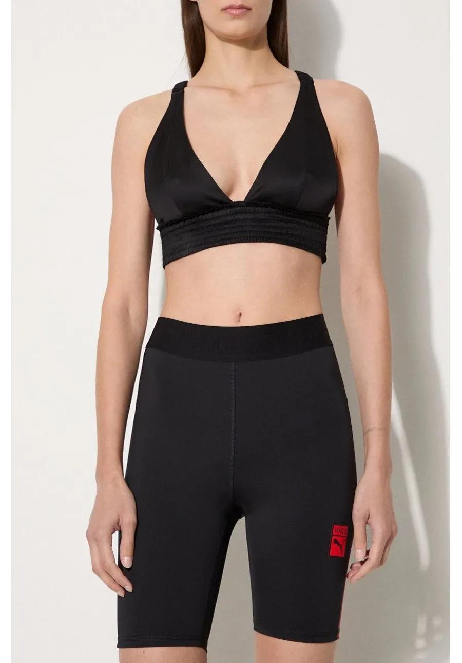 obrazek 1 Puma szorty treningowe x VOGUE damskie kolor czarny z nadrukiem high waist 535080-01