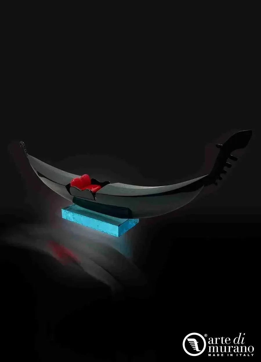obrazek 1 Elegancka rzeźba gondoli weneckiej ze szkła Murano