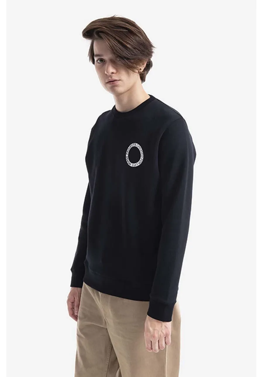 obrazek 1 Norse Projects bluza bawełniana Vagn BMC Logo Print męska kolor czarny z nadrukiem N20.1284.9999-9999