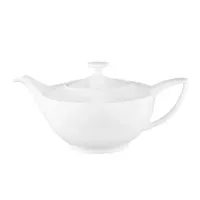 Picture Luxurious white porcelain tea kettle with a modern shape - Tettau