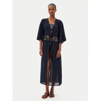 Zdjęcie Selmark Kimono BN297 Granatowy Relaxed Fit